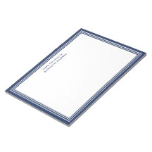 Personalised Correspondence Navy Blue Border
