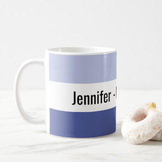 Personalised Corrie Addict Two Tone Blue Coffee Mug