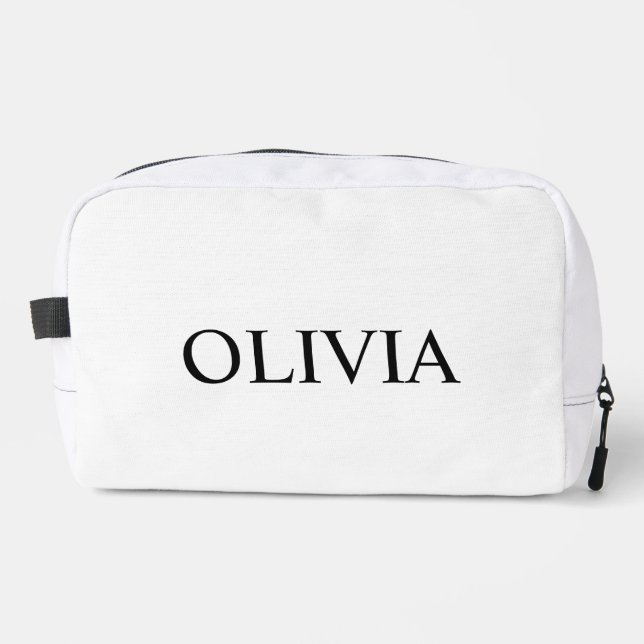 Personalised Cosmetic Bag, Custom Corduroy Makeup  Dopp Kit (Front)