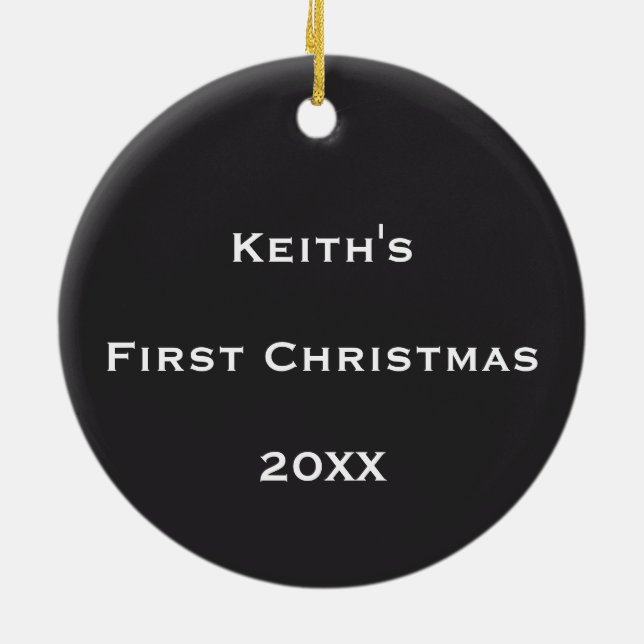 Personalised Cosmic Bubble Flow Ceramic Tree Decoration (Back)