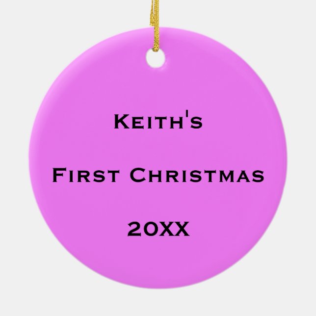 Personalised Cosmic Bubble Flow Ceramic Tree Decoration (Back)