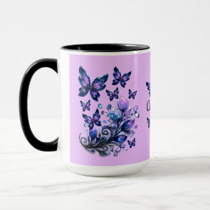 Personalised Cosmic Butterflies Pink Mug