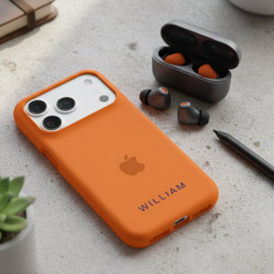 Personalised Cosmic Orange iPhone Case with Custom