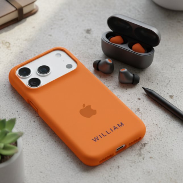 Personalised Cosmic Orange iPhone Case with Custom (Creator Uploaded)