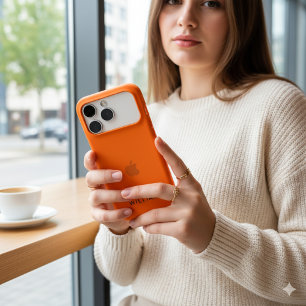 Personalised Cosmic Orange iPhone Logo with Custom