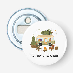 Personalised Cosy Christmas Camper Bottle Opener