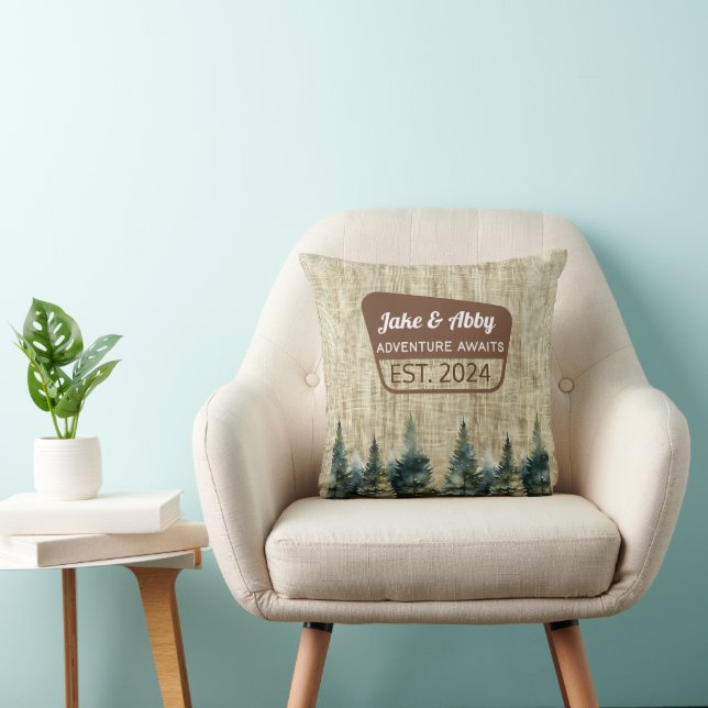 Personalised Cosy Pine Tree Outdoor National Park Cushion (Chair)