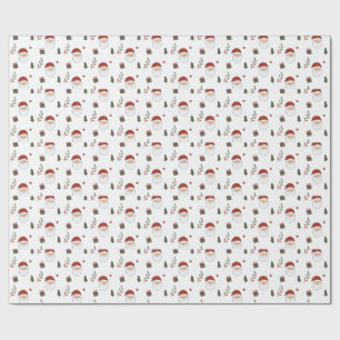 Personalised Cosy Santa Christmas Wrapping Paper