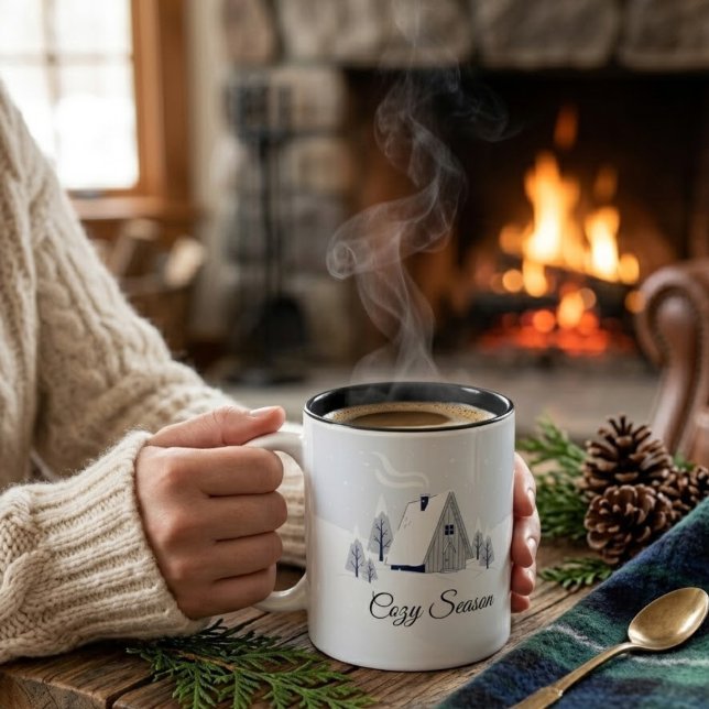 personalised Cosy Season  Two-Tone Coffee Mug (Creator Uploaded)