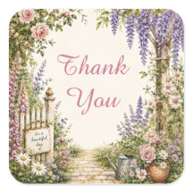 Personalised Cottage Garden Floral Sticker