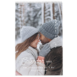 Personalised Countdown Bride to be wedding Plan Calendar