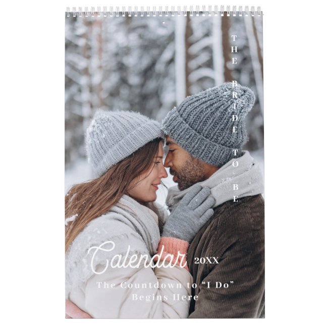 Personalised Countdown Bride to be wedding Plan Calendar (Cover)
