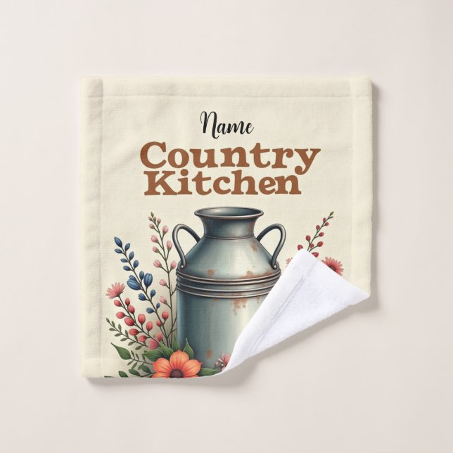 Personalised Country Kitchen Towel – [Name]’s Vint (Wash Cloth)