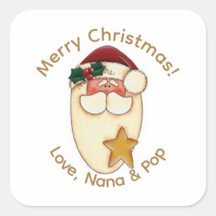 Personalised Country Santa Christmas Labels