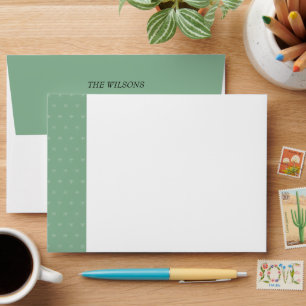 Personalised Country Snowflakes On Green Envelope