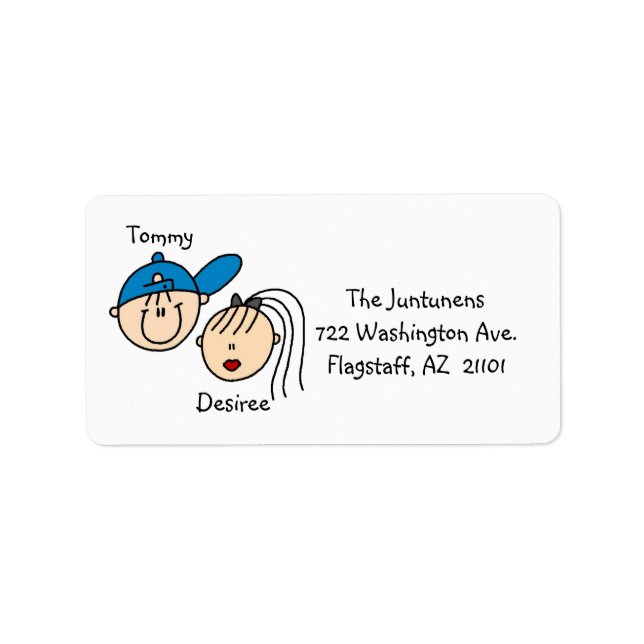 Personalised Couple Address Labels (Front)