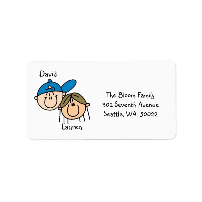 Personalised Couple Address Labels (Front)