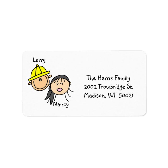 Personalised Couple Address Labels (Front)