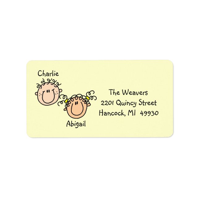Personalised Couple Address Labels (Front)