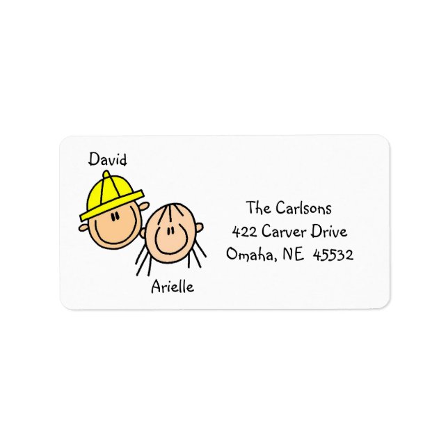 Personalised Couple Address Labels (Front)