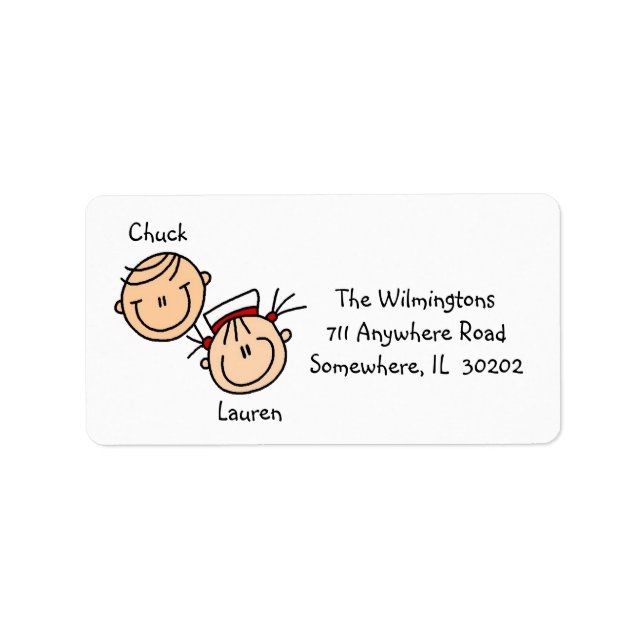 Personalised Couple Address Labels (Front)