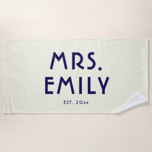 Personalised Couple Beach Towels Set,Mr and Mrs