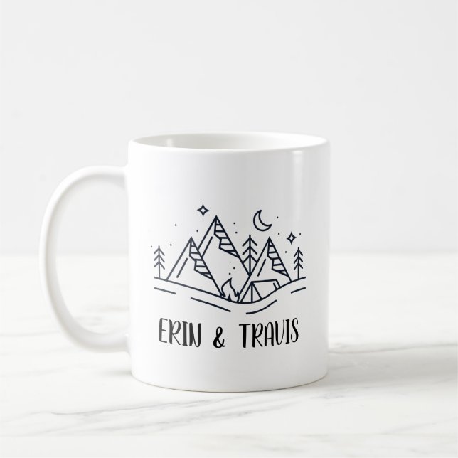 Personalised Couple Mug, Wedding Shower Gift Idea, Coffee Mug (Left)