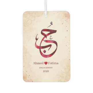 Personalised Couple Names Wedding Gift Car Air Freshener