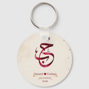 Personalised Couple Names Wedding Gift Key Ring