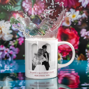 Personalised Couple Names & Year - Elegant Photo Coffee Mug