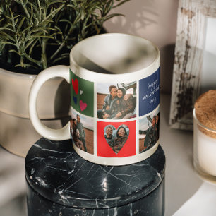 Personalised Couple Photo Collage Valentine's Day Coffee Mug