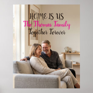 Personalised Couple Photo Home Poster