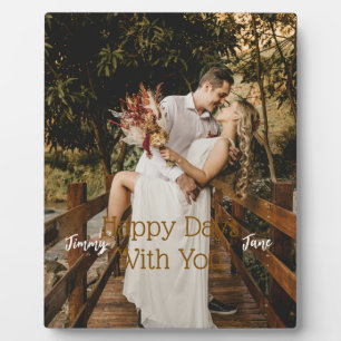 Personalised Couple Photo Plaque with Writing