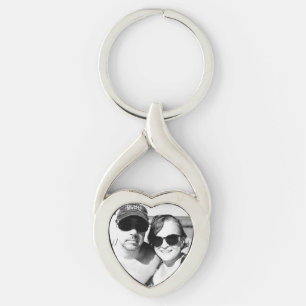 Personalised Couple Photo Romantic Key Ring