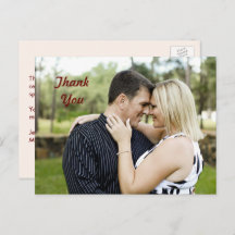 Personalised Couple Photo Thank You Postcard