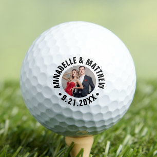 Personalised Couple Photo Wedding Favour Golf Balls