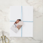 Personalised Couple Photo Wedding  Gift Tags<br><div class="desc">Personalised Wedding Favour Gift Tag.   White background.  Gold text.  Photo Gift Tag.</div>