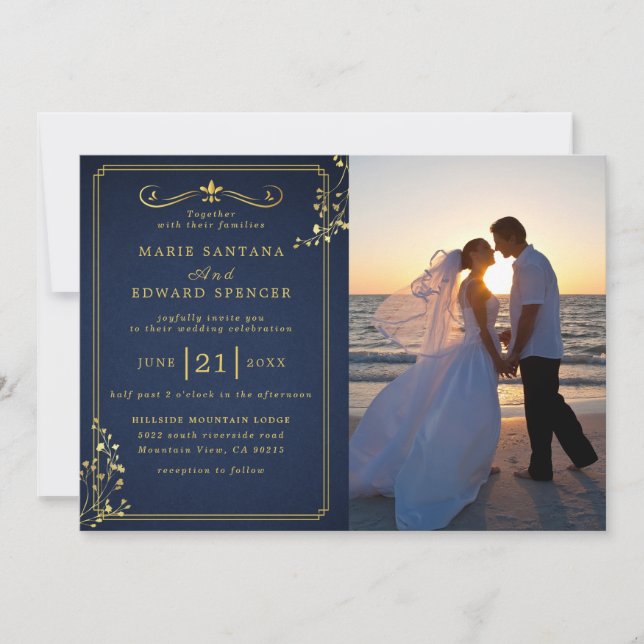 Personalised Couple Photo wedding Invitation (Front)