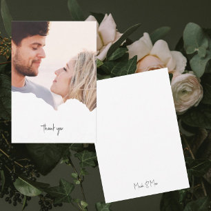 Personalised Couple Photo Wedding Thank You Card