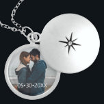 Personalised Couple photo with date Locket Necklace<br><div class="desc">This keepsake locket allows you to personalise it with a photo and with a date. To change the font style use the customise further tool,  let me know if you need assistance. A wonderful anniversary gift.</div>