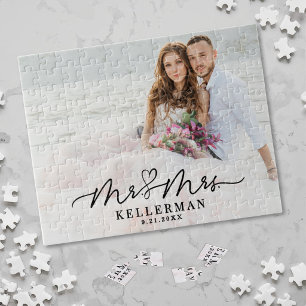 Personalised Couple Wedding Photo Jigsaw Puzzle