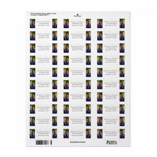 Personalised Couple White Return Address Labels