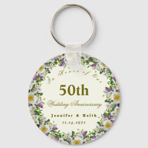 Personalised Couples 50th Wedding Anniversary      Key Ring