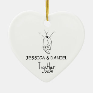 Personalised Couples Christmas Ornament 2025