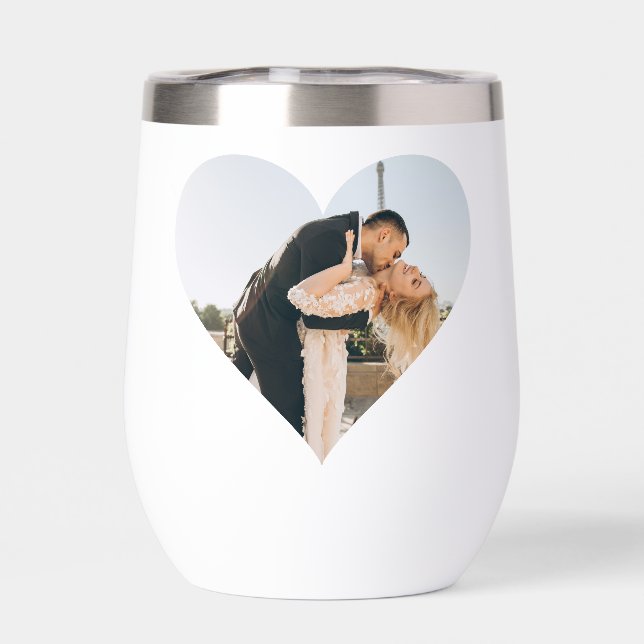 Personalised Couples Heart Photo Text Wedding  (Back)