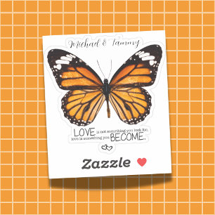 Personalised Couples' Monarch Butterfly Sticker