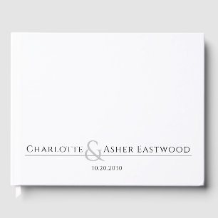 Personalised Couples Name Monogram Guest Book