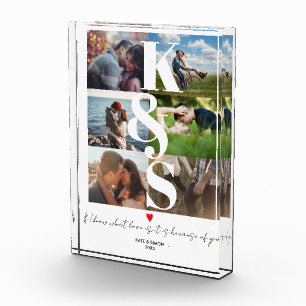 Personalised Couples Photo LOVE Gift Block