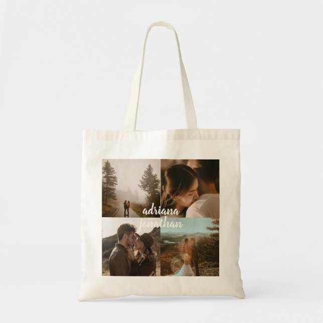Personalised Couples' Photo Tote Bag  (Front)