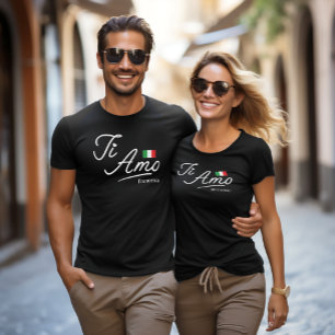 Personalised couple's Ti Amo Script  T-Shirt